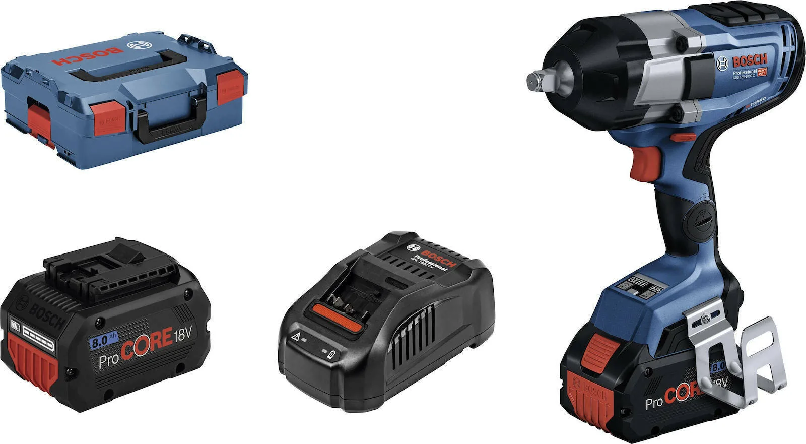 Bosch 06019J8002 Brushless Μπουλονόκλειδο Μπαταρίας 18V 2x8Ah με Υποδοχή 1/2" - Image 1