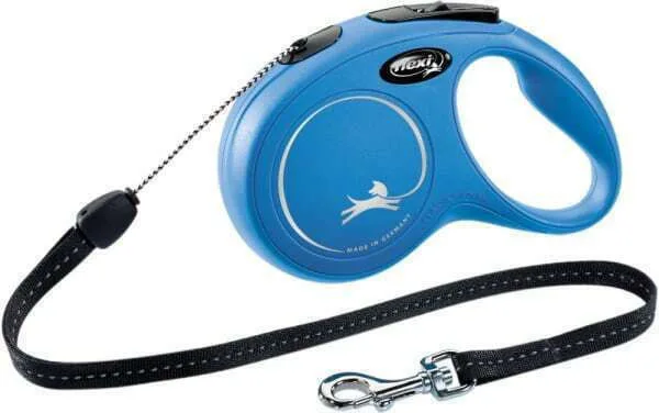 Flexi Πτυσσόμενο Λουρί/Οδηγός Σκύλου Ιμάντας Classic Small 8m έως 12kg (Μπλε) σε Μπλε χρώμα 8m έως 12kg - Image 1