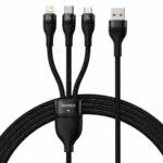 Baseus Flash Series Braided USB to Type-C / Lightning / micro USB Cable Μαύρο 1.2m (CASS030001)