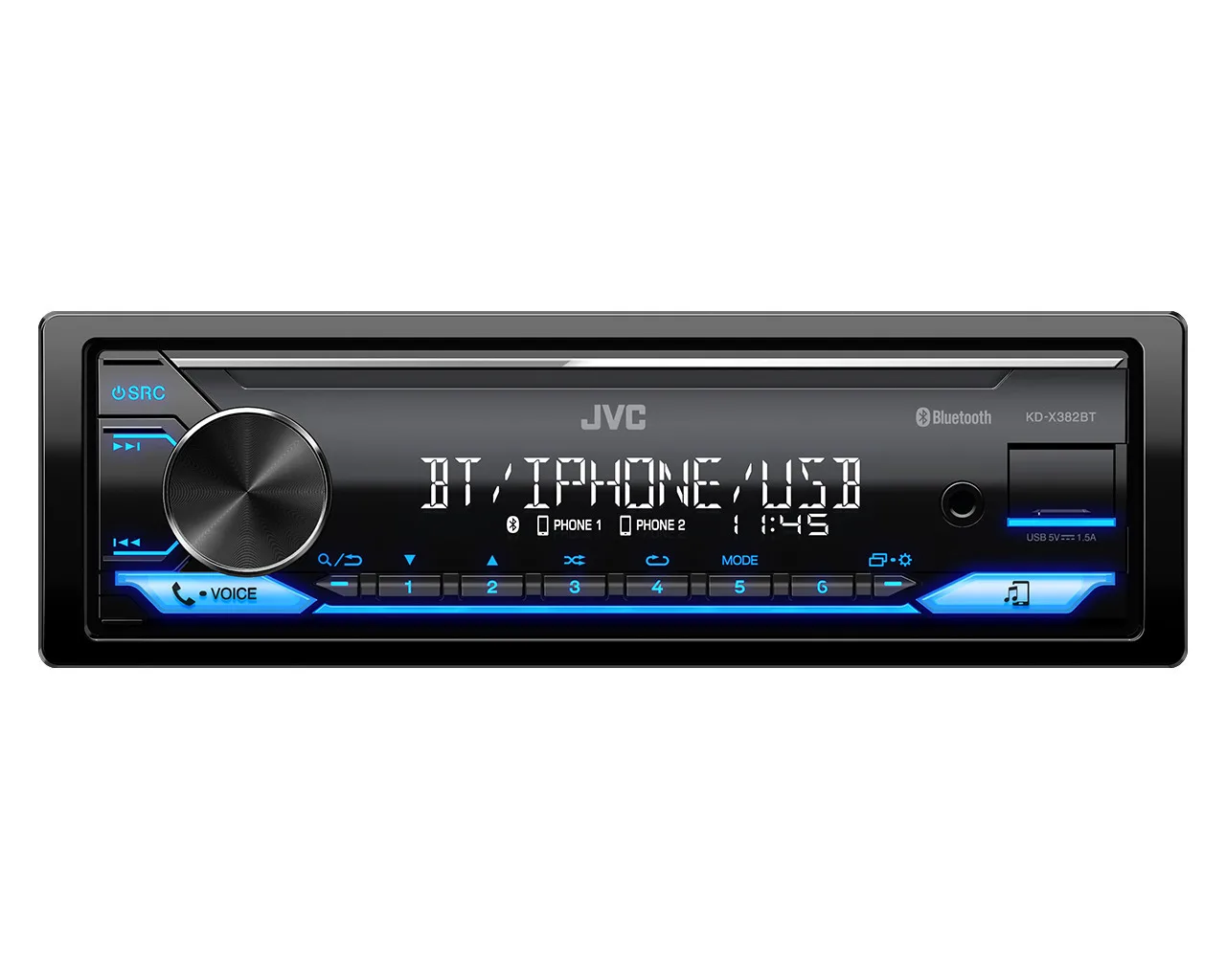 20220826102737_jvc_ichosystima_aytokinitou_universal_1din_bluetooth_usb_aux_kd_x382bt JVC Ηχοσύστημα Αυτοκινήτου 1DIN (Bluetooth/USB) KD-X382BT - Image 1
