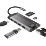 Natec Fowler Plus USB-C Docking Station με HDMI 4K Ethernet Γκρι