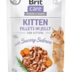 Brit Care Kitten Fillets In Gravy Υγρή Τροφή για Ανήλικες Γάτες σε Φακελάκι με Σολομό χωρίς Σιτηρά & Γλουτένη 85gr