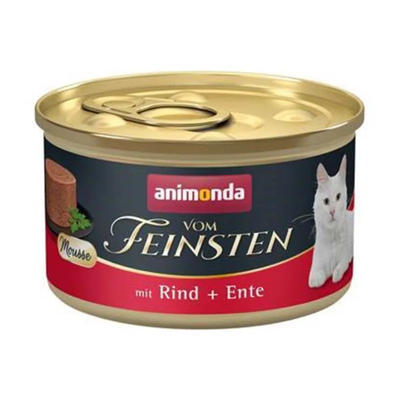 Animonda Vom Feinsten Υγρή Τροφή για Ενήλικες Γάτες σε Κονσέρβα με Βοδινό και Πάπια χωρίς Σιτηρά & Γλουτένη 85gr A5-83035 - Image 1