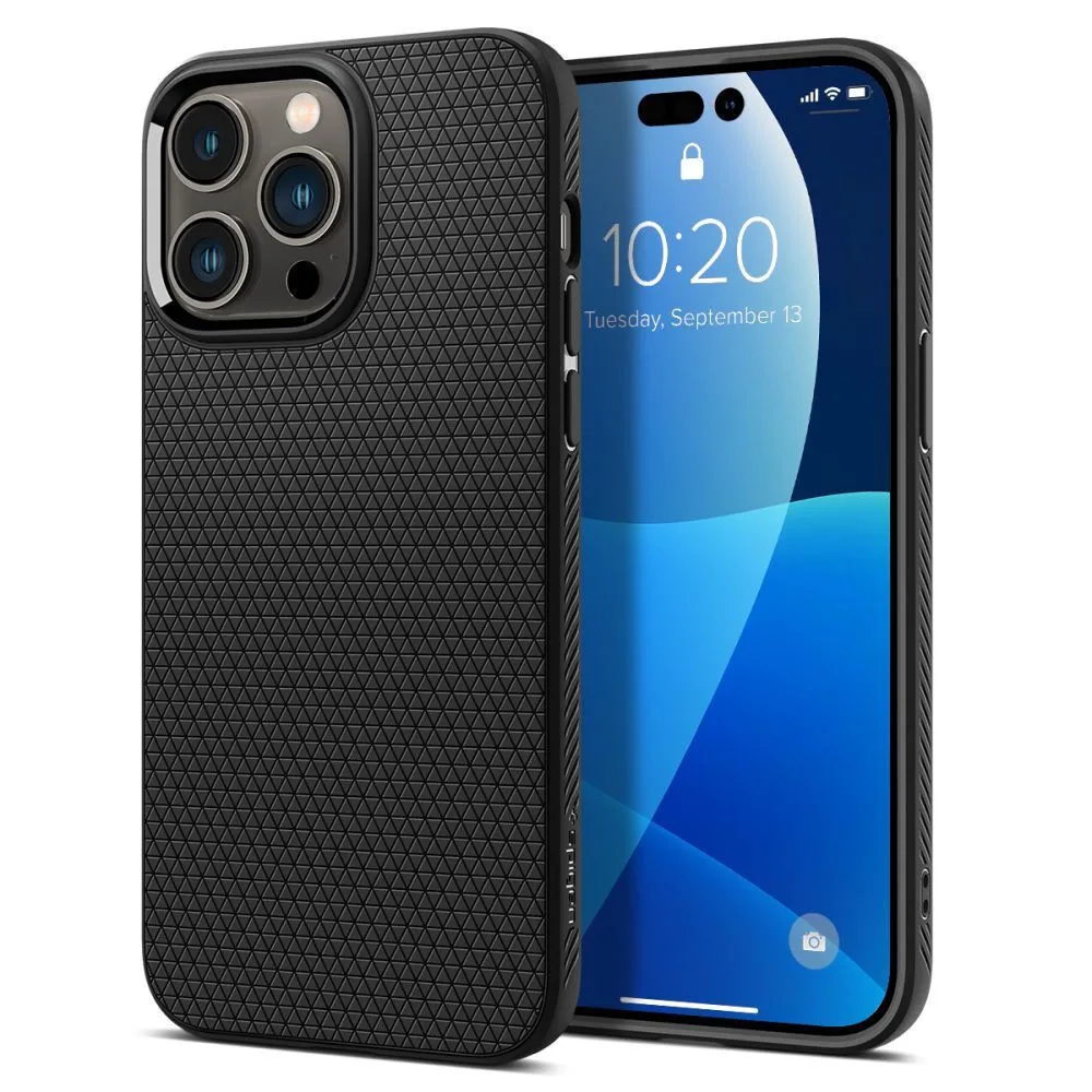20220908161931_spigen_liquid_air_back_cover_silikonis_matte_black_iphone_14_pro_max Spigen Liquid Air Back Cover Σιλικόνης Matte Black (iPhone 14 Pro Max) ACS04813 - Image 1