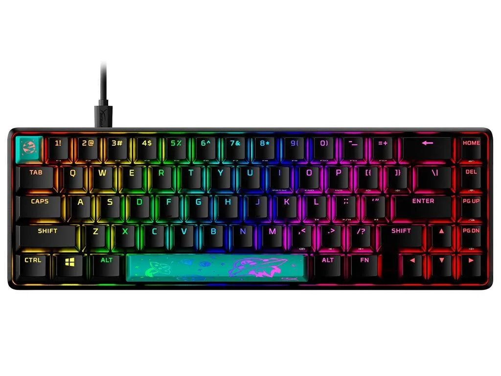 HyperX Alloy Origins 65 Gaming Μηχανικό Πληκτρολόγιο 65% με HyperX Aqua διακόπτες και RGB φωτισμό (Αγγλικό US) - Image 1