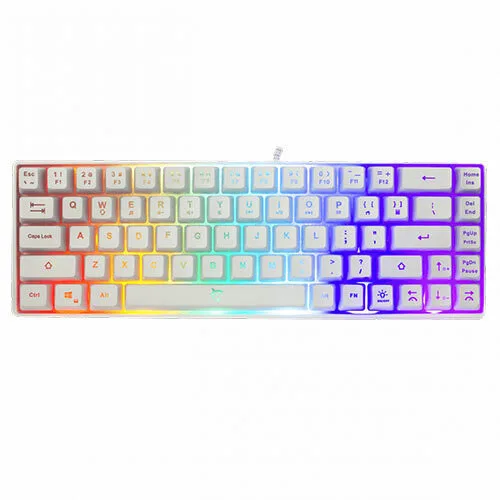 20220923133832_white_shark_ronin_gaming_pliktrologio_60_me_rgb_fotismo_agliko_us_leyko White Shark Ronin Gaming Πληκτρολόγιο 60% με RGB φωτισμό (Αγγλικό US) Λευκό - Image 1
