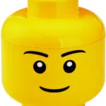 LEGO Παιδικό Κουτί Αποθήκευσης από Πλαστικό Head Κίτρινο 10x10x11cm 40331724