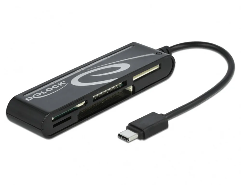 DeLock Card Reader USB 2.0 Type-C για SD/microSD/MemoryStick/CompactFlash/xD (91739) - Image 1