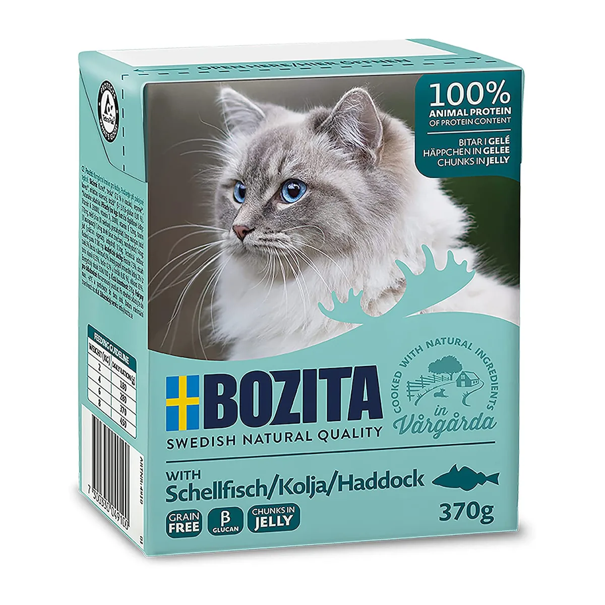 Bozita Feline Υγρή Τροφή για Ενήλικες Γάτες σε Φακελάκι με Μπακαλιάρο χωρίς Σιτηρά & Γλουτένη 370gr A35-BOZ.64910 - Image 1