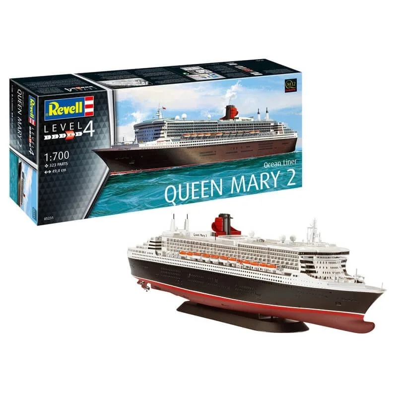 20221011112624_revell_statiko_montelo_ocean_liner_queen_mary_2_se_klimaka_1_700_05231 Revell Φιγούρα Μοντελισμού Πλοίο Ocean Liner Queen Mary 2 323 Κομματιών σε Κλίμακα 1:700 05231 - Image 1