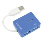 LogiLink USB 2.0 Hub 4 Θυρών με σύνδεση USB-A Μπλε (UA0136)