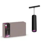 Philips Κρεμαστό Φωτιστικό Μαύρο LED με Πολύχρωμο RGB Φωτισμό Ράγα 28.8x17.7εκ. 929003115901