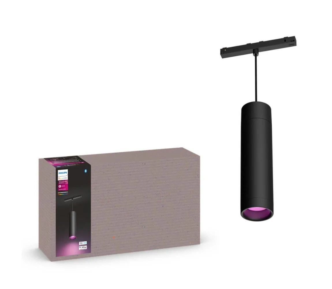 20221026100732_philips_monterno_kremasto_fotistiko_raga_me_ensomatomeno_led_se_mayro_chroma_929003115901 Philips Κρεμαστό Φωτιστικό Μαύρο LED με Πολύχρωμο RGB Φωτισμό Ράγα 28.8x17.7εκ. 929003115901 - Image 1