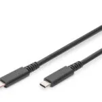 Digitus USB 2.0 Cable USB-C male - USB-C 100W PD Μαύρο 0.8m AK-300343-008-S