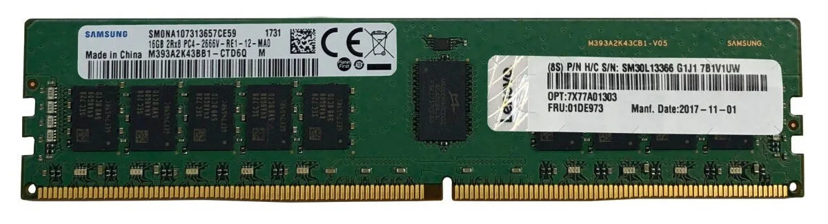 Lenovo DDR4 με Module 1x32GB και Ταχύτητα 3200 για Desktop 4X77A08633 - Image 1