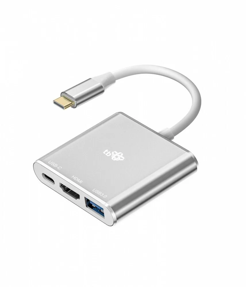 Tb Energy Μετατροπέας USB-C male σε HDMI / USB-A / USB-C female Ασημί (AKTBXVAU3HMPDAV) - Image 1