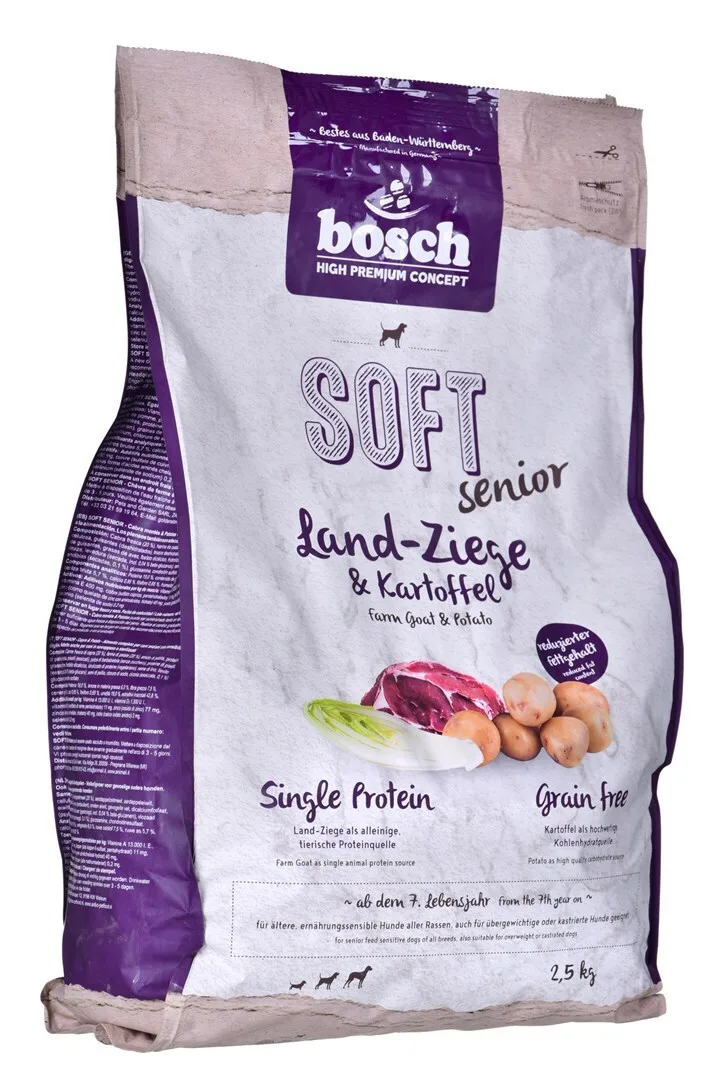 Bosch Petfood Concepts Soft Senior 2.5kg Ξηρά Τροφή χωρίς Σιτηρά για Ηλικιωμένους Σκύλους με Κρέας και Πατάτες - Image 1