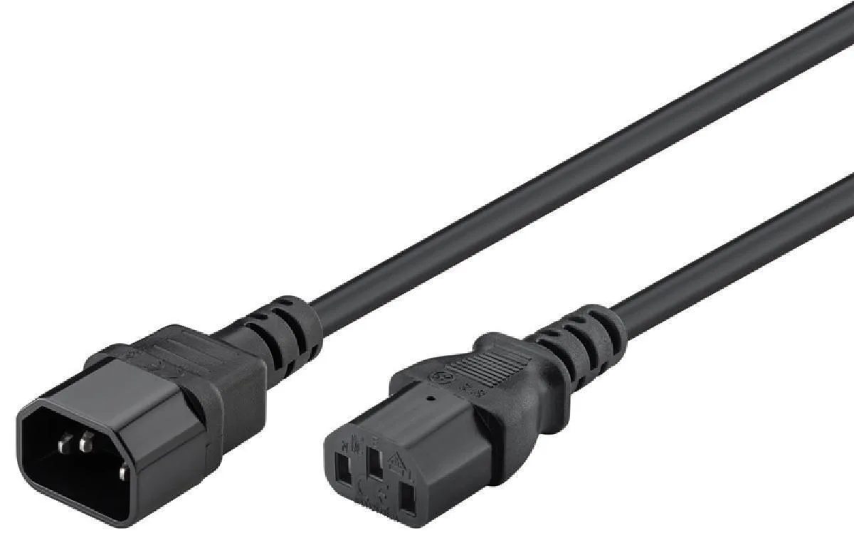 20221124163028_goobay_iec_c13_iec_c14_cable_2m_mayro_50081 Goobay IEC C13 - IEC C14 Cable 2m Μαύρο 50081 - Image 1