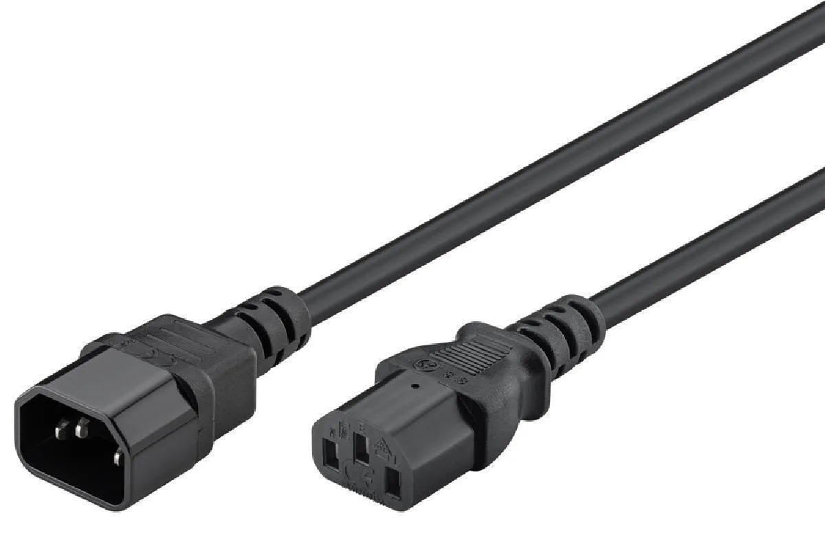 20221125095119_goobay_iec_c14_iec_c13_cable_1m_mayro_95125 Goobay IEC C14 - IEC C13 Cable 1m Μαύρο 95125 - Image 1