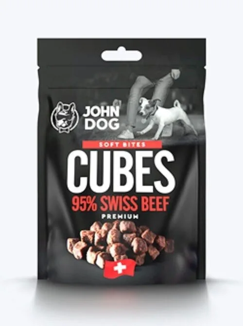 John Dog Soft Bites Cubes 95% Λιχουδιές Σκύλου με Βοδινό 120gr - Image 1