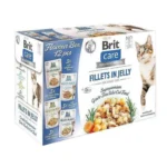 Brit Care Fillets in Jelly Υγρή Τροφή για Ενήλικες Γάτες σε Φακελάκι χωρίς Σιτηρά & Γλουτένη 12x85gr DLKRITKAM0005