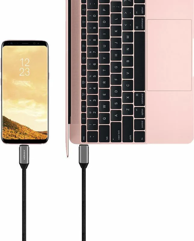 Momax Elite Link USB 2.0 Cable USB-C male - USB-C 100W Μαύρο 1m - Image 1