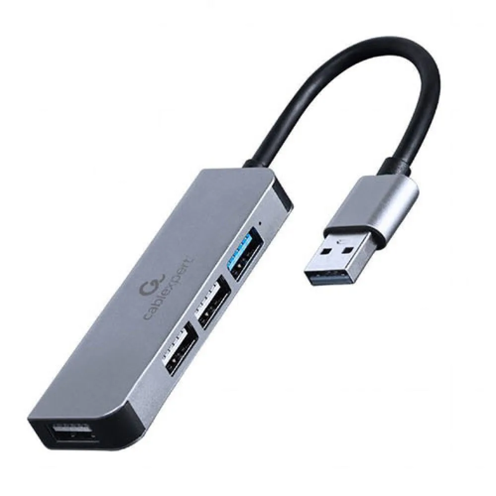 Gembird UHB-U3P1U2P3-01 USB 3.1 Hub 4 Θυρών με σύνδεση USB-A Γκρι - Image 1