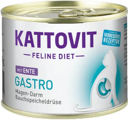 Kattovit Feline Diet Gastro Υγρή Τροφή για Ενήλικες Γάτες σε Κονσέρβα με Πάπια Διαίτης 85gr - Image 1