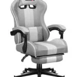 Huzaro Force 4.7 Υφασμάτινη Καρέκλα Gaming με Υποπόδιο White Mesh