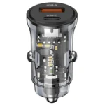 Usams Φορτιστής Αυτοκινήτου C32 CC164 30W με Θύρες: 1xUSB 1xType-C Μαύρος CC164CC01