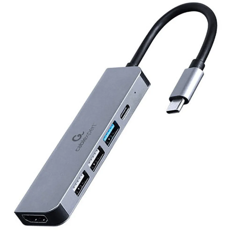 20221222171403_cablexpert_usb_c_docking_station_me_hdmi_4k_pd_gri_a_cm_combo5_03 Cablexpert USB-C Docking Station με HDMI 4K PD Γκρι (A-CM-COMBO5-03) - Image 1