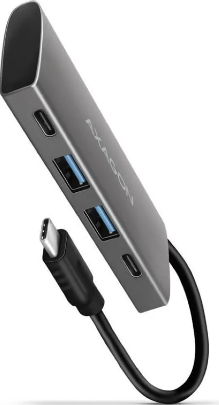 Axagon USB 3.2 Hub 4 Θυρών με σύνδεση USB-C Γκρι (HMC-4G2) - Image 1