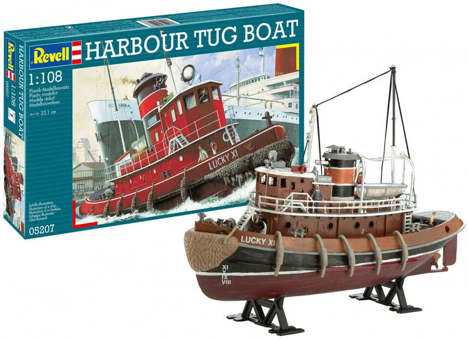 20221230085656_revell_figoura_montelismou_ploio_harbor_tug_boat_se_klimaka_1_108_05207 Revell Harbor Tug Φιγούρα Μοντελισμού Πλοίο Κόκκινη 89 Κομματιών σε Κλίμακα 1:108 23.1εκ. 05207 - Image 1