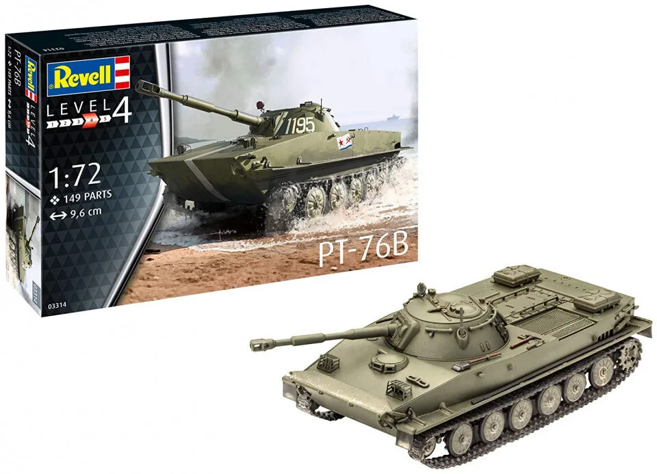 Revell Φιγούρα Μοντελισμού Τανκ PT-76B 149 Κομματιών σε Κλίμακα 1:72 03314 - Image 1