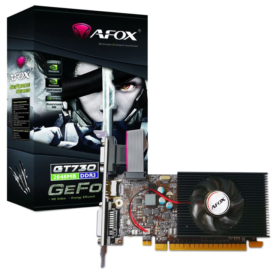 Afox GeForce GT 730 1GB GDDR3 LP Κάρτα Γραφικών AF730-1024D3L7-V1 - Image 1