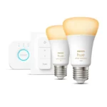 Philips Smart Λάμπες LED 8W για Ντουί E27 και Σχήμα A60 Ρυθμιζόμενο Λευκό 1100lm 2τμχ 929002468406