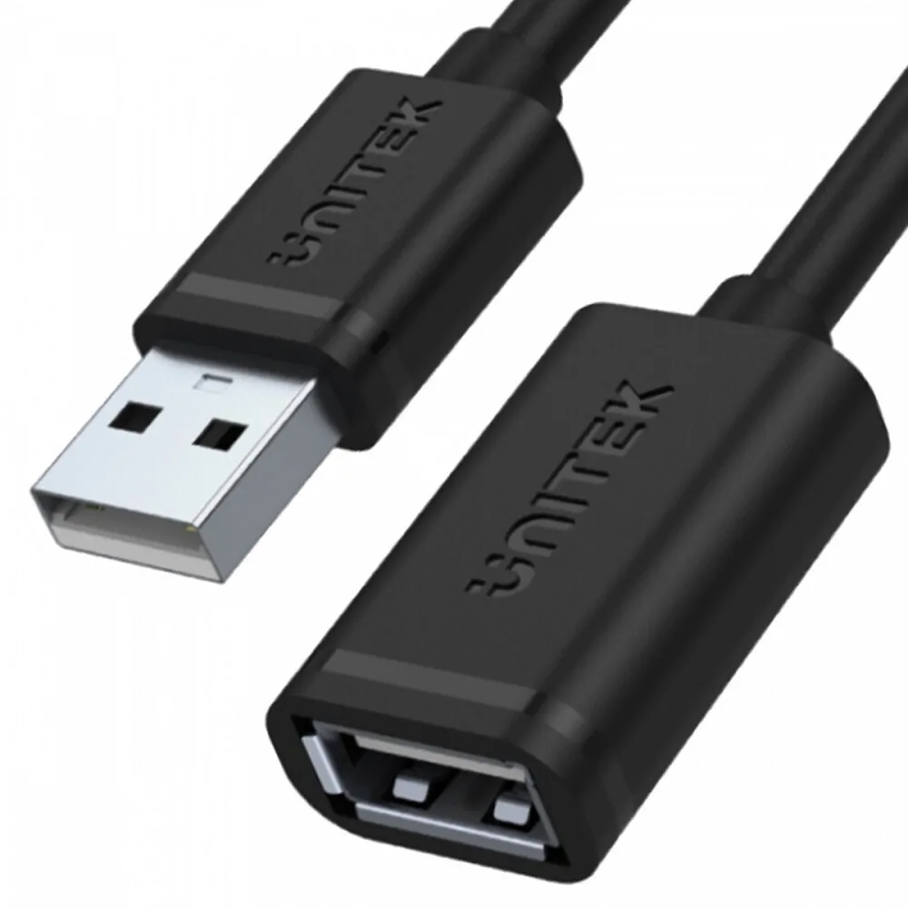 Unitek USB 2.0 Cable USB-A male - USB-A female Μαύρο 0.5m (Y-C447GBK) - Image 1