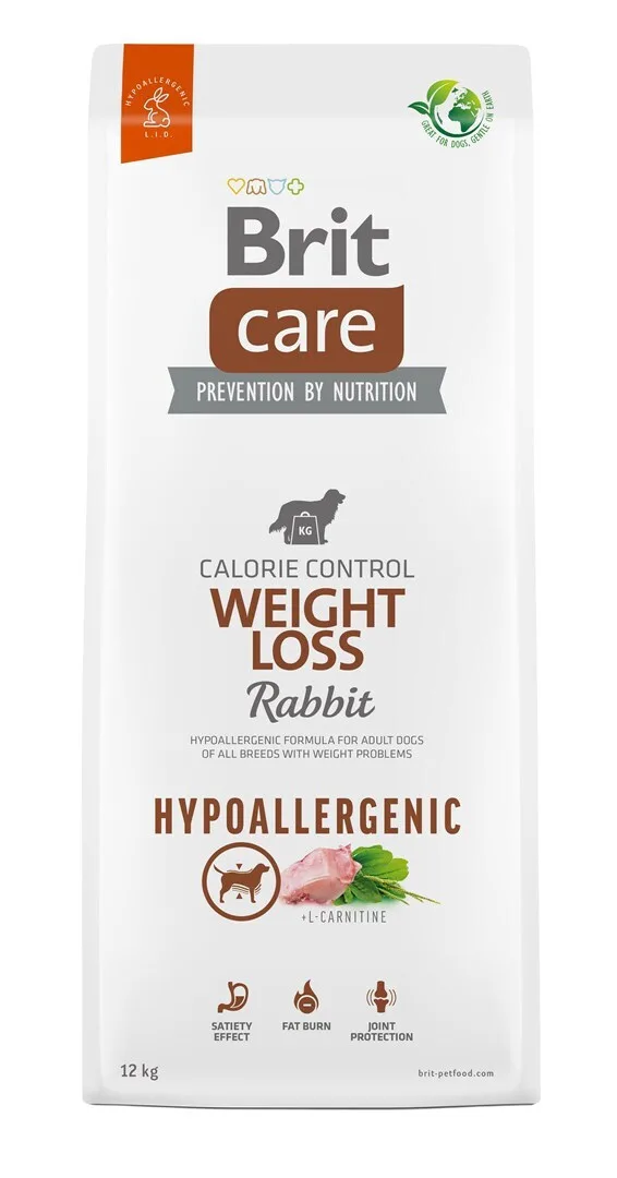 Brit Care Weight Loss Hypoallergenic 12kg Ξηρά Τροφή Διαίτης, χωρίς Γλουτένη για Ενήλικους Σκύλους με Κουνέλι και Λαγό - Image 1