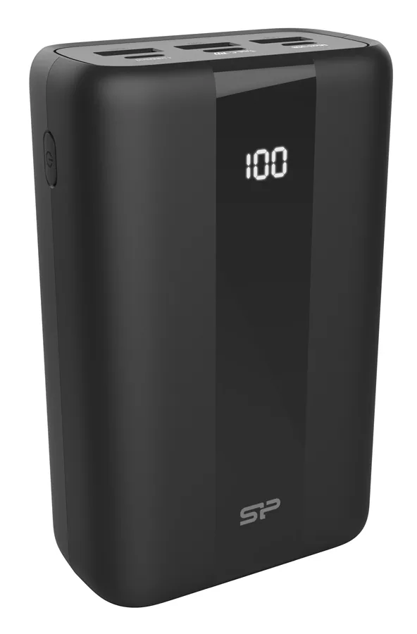 Silicon Power QX55 Power Bank 30000mAh 22.5W με 3 Θύρες USB-A και Θύρα USB-C Power Delivery / Quick Charge 3.0 Μαύρο - Image 1