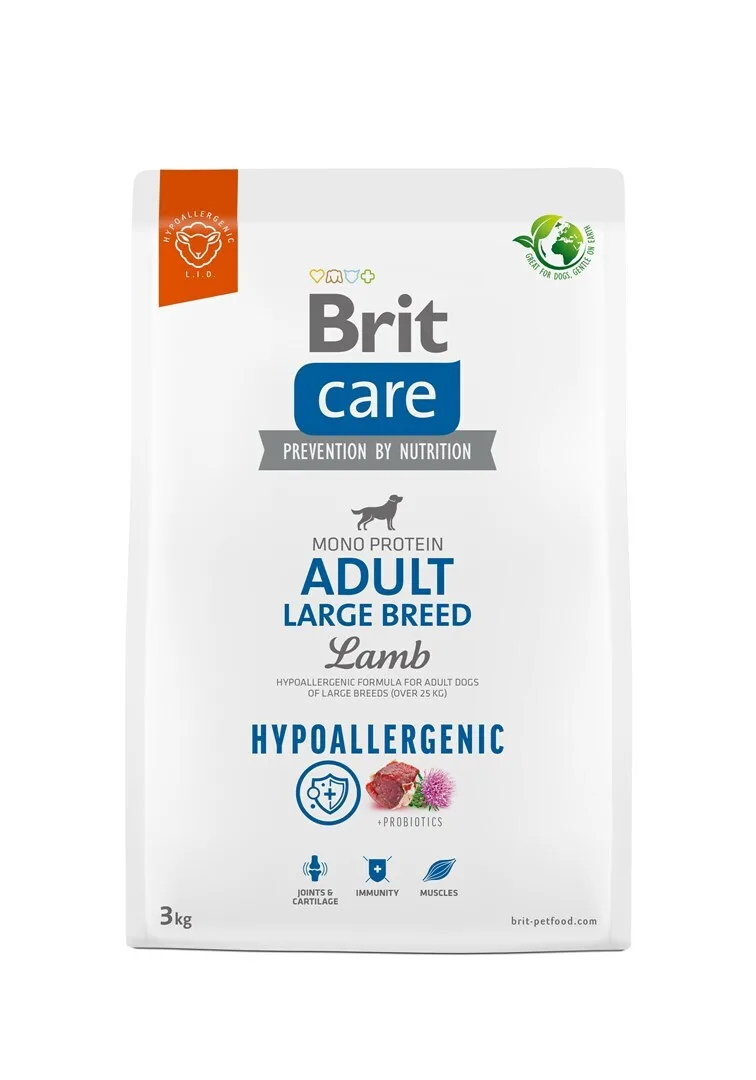 Brit Care Adult Large Breed Hypoallergenic 3kg Ξηρά Τροφή χωρίς Γλουτένη για Ενήλικους Σκύλους Μεγαλόσωμων Φυλών με Αρνί - Image 1