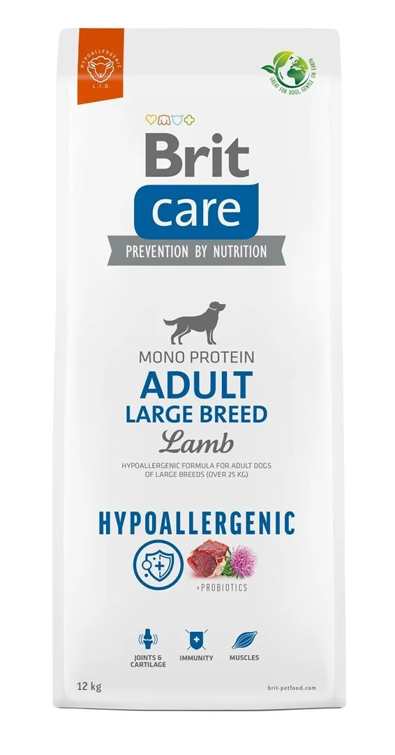 Brit Care Adult Large Breed Hypoallergenic 12kg Ξηρά Τροφή χωρίς Γλουτένη για Ενήλικους Σκύλους Μεγαλόσωμων Φυλών με Αρνί - Image 1