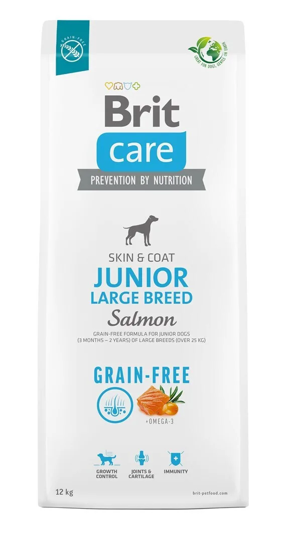 Brit Care Skin & Coat Junior Large 12kg Ξηρά Τροφή χωρίς Σιτηρά & Γλουτένη για Κουτάβια Μεγαλόσωμων Φυλών με Πατάτες και Σολομό - Image 1
