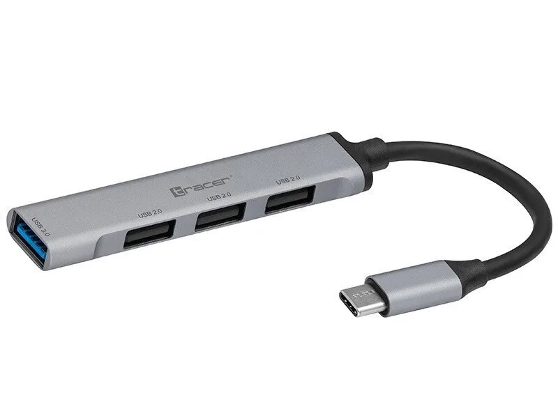 20230120112715_tracer_h40_usb_3_0_hub_4_thyron_me_syndesi_usb_c_asimi_trapod46999 Tracer H40 USB 3.0 Hub 4 Θυρών με σύνδεση USB-C Ασημί (TRAPOD46999) - Image 1