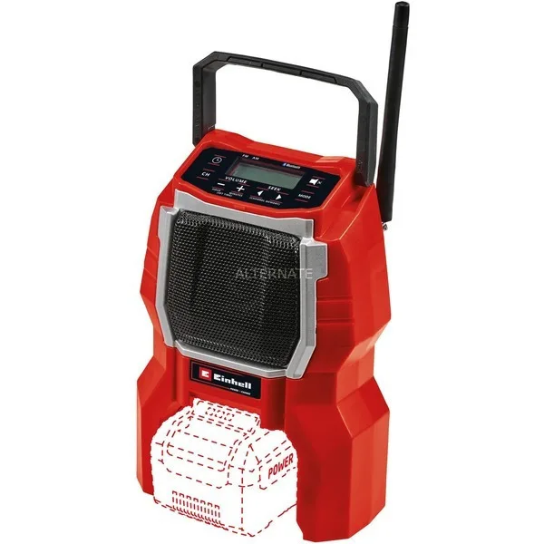 20230123100706_einhell_tc_ra_18_li_bt_solo_forito_radiofono_epanafortizomeno_me_bluetooth_kokkino Einhell TC-RA 18 Li BT Solo Φορητό Ραδιόφωνο Επαναφορτιζόμενο με Bluetooth Κόκκινο - Image 1