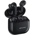 Awei T1 Pro In-ear Bluetooth Handsfree Ακουστικά με Αντοχή στον Ιδρώτα και Θήκη Φόρτισης Μαύρα