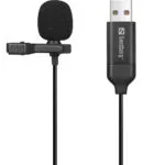 Sandberg Streamer USB Clip Microphone Electret Μικρόφωνο USB Πέτου, Clip On