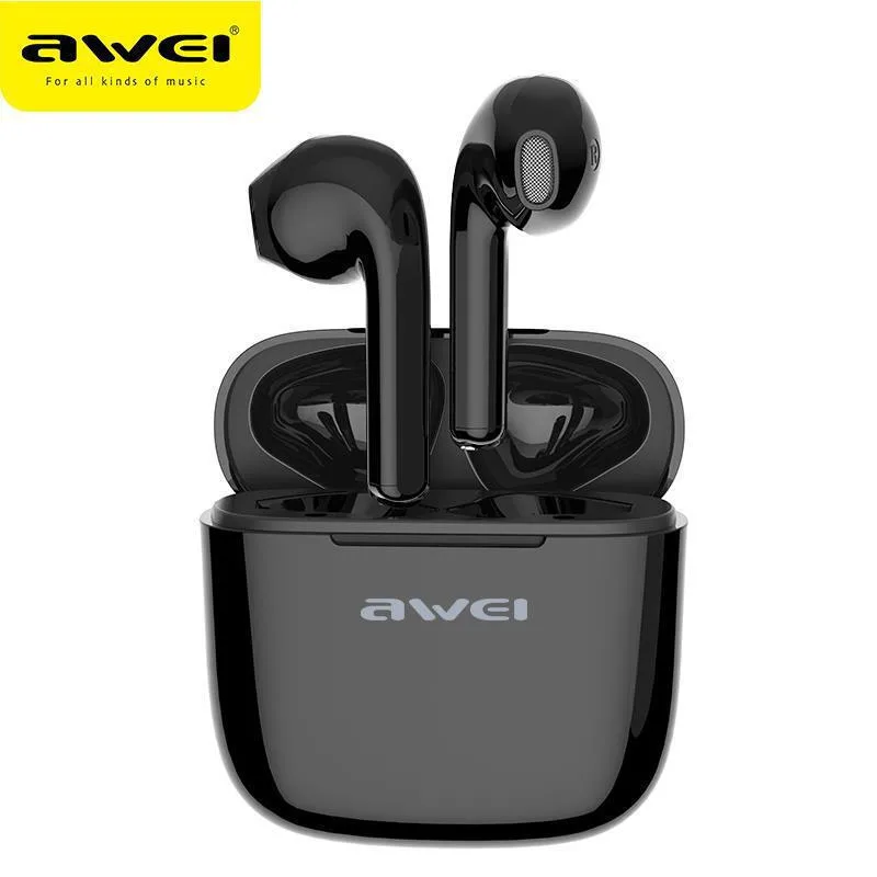 Awei T26 Pro In-ear Bluetooth Handsfree Ακουστικά με Θήκη Φόρτισης Μαύρα - Image 1