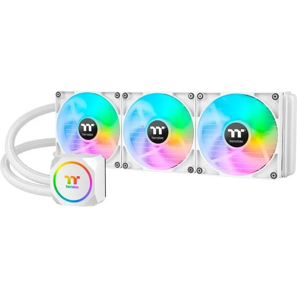 Thermaltake TH420 ARGB Sync Υδρόψυξη Επεξεργαστή Τριπλού Ανεμιστήρα 140mm για Socket AM4/AM5/1700/1200/115x Λευκή - Image 1