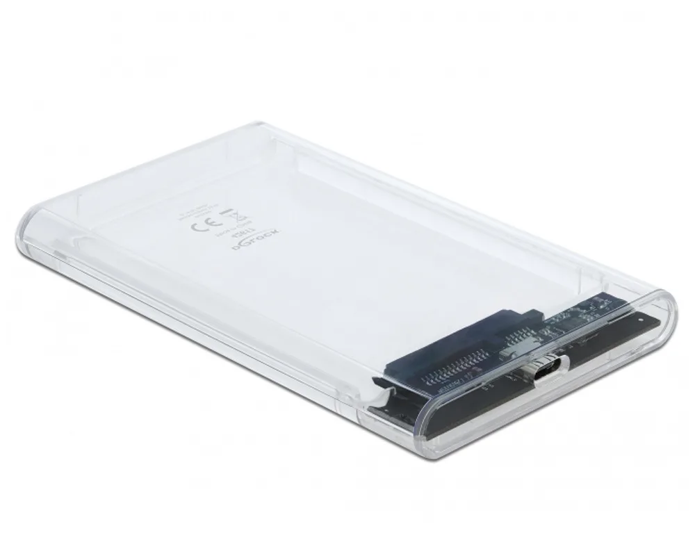 20230202094903_delock_thiki_gia_skliro_disko_2_5_sata_iii_me_syndesi_usb3_1_se_diafano_chroma_42617 DeLock Θήκη για Σκληρό Δίσκο 2.5" SATA III με σύνδεση USB3.1 σε Διάφανο χρώμα (42617) - Image 1