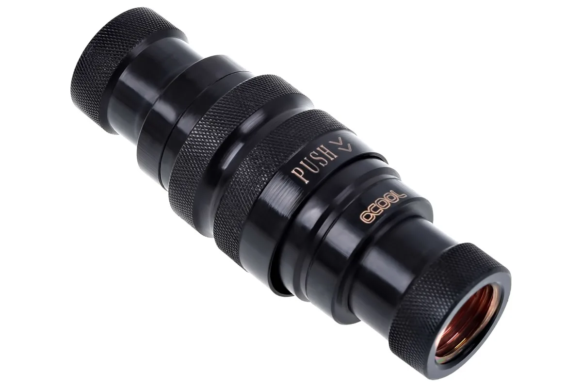 Alphacool Quick Release Connector Kit G1/4 Inner Thread Fittings Μαύρο 17282 - Image 1